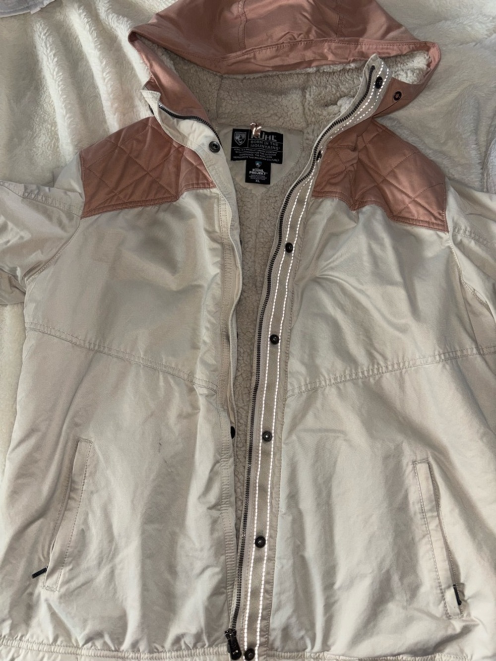 KUHL WOMANS LIGHT ROSE/BEIGE WINTER COAT